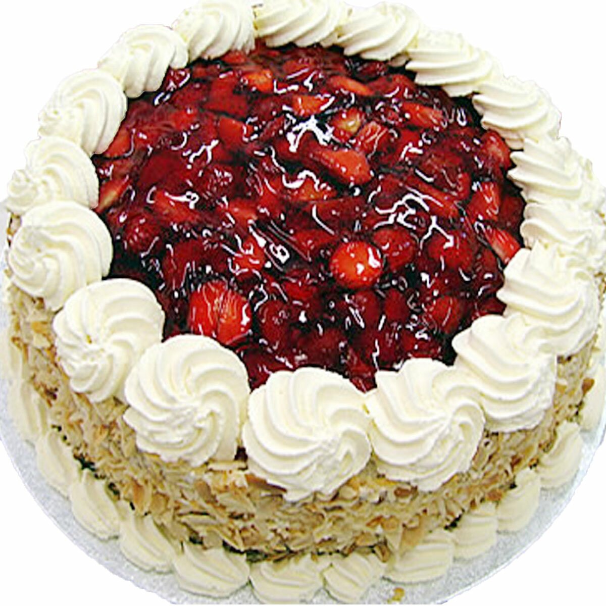 STRAWERRY WITH ALMOND FLAKES, online cake order in gurgaon